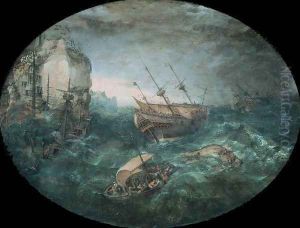 Shipwreck off a Rocky Coast by Adam Willaerts