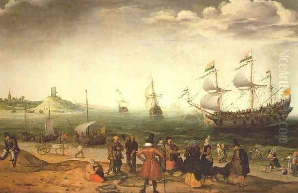 Coastal Landscape with Ships 1616 - view 1
