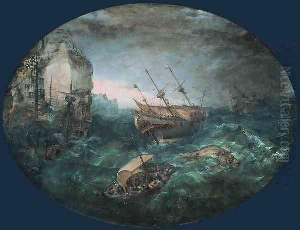 Shipwreck off a Rocky Coast 2 - view 1