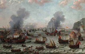 The Battle of Gibraltar, 25 April 1607 by Adam Willaerts