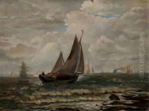 Nautical Scene With Boat Nautical Scene With Boat