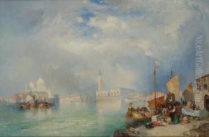 Entrance To The Grand Canal, Venice by Thomas Moran