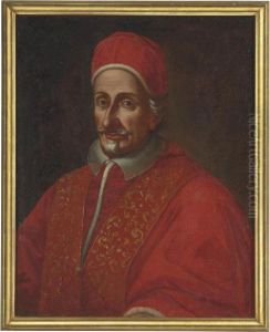 Portrait Of Pope Innocent Xi by Giovanni Maria Morandi