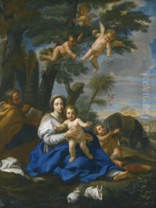 The Rest On The Flight Into Egypt by Giovanni Maria Morandi