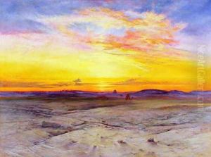 The Tombs of the Sultans near Cairo, at Sunset, 1865 by Elijah Walton