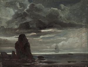 Abend Am Meer by Christian Bernhard Morgenstern