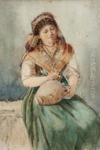 Campesina Con Cantaro by Gaetano Mormile