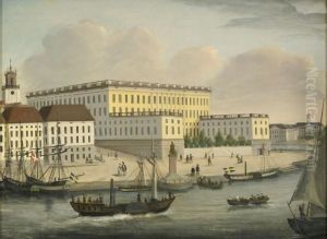 Vy Mot Stockholms Slott Fran Skeppsholmen by Axel Otto Morner