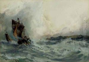 Fishing trawlers in an offshore breeze by Frank Wasley