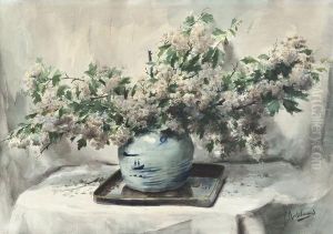 Nature Morte Au Vase De Chine by Frans Mortelmans