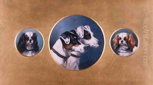 Fox Terriers and King Charles Spaniels, 1905 by Alfred Wheeler