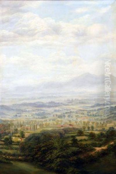 View From The Malvern Hills With Still Life - view 1