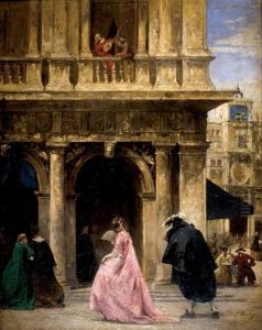 Maschere A Venezia by Louis Claude Mouchot
