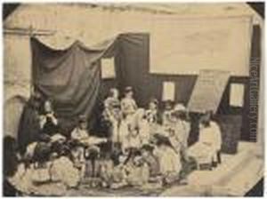 Ecole De Jeunes Filles Mauresques by Felix Jacques Ant. Moulin