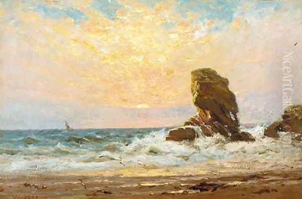 Sunset off the coast - view 1