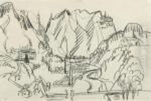 Landscape In Ticino by Albert Muller