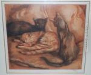 Les Trois Chats by Alfredo Muller