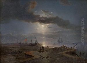 Harbour By Moonlight by Morten Muller
