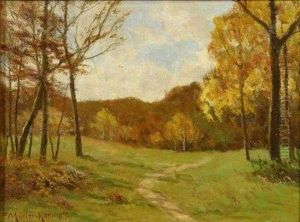 Quiet Fall Day. Signed Bottom Right: P. Muller-kaempf by Paul Muller-Kaempff