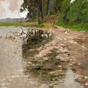 Beach Scenery With Birds At The German Island Vilm by Konrad Mueller-Kuerzwelly