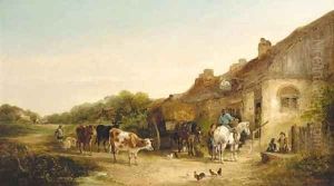 The Swan Inn, Bossington, Somerset by Edward Charles Williams