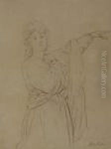 Femme Debout, Bras Gauche Leve by Amelie Munier-Romilly