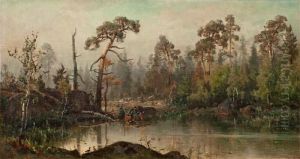 Forrest Pond by Hjalmar (Magnus) Munsterhjelm