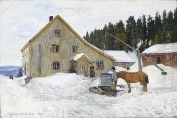 Farmyard, Winter - view 1