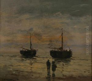 Fishing Boats by Gerhard Arij Ludwig Morgenstje Munthe
