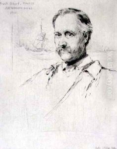 Sir Frank Short (1857-1945) painter and engraver, Master of the Art Workers Guild in 1901, 1902 by Charles Watson