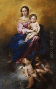 The Virgin Of The Rosary by Bartolome Esteban Murillo