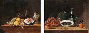Pareja De Bodegones by Jose Maria Murillo Y Bracho
