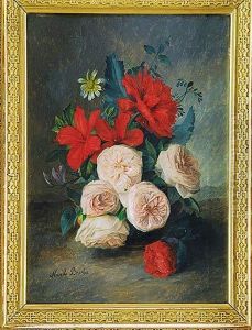 Pareja De Floreros by Jose Maria Murillo Y Bracho