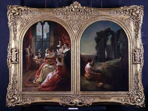 Kenilworth Castle - Past and Present, 1854 - view 1