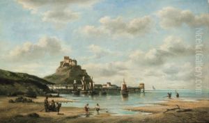 Strandlandskap Med Figurer - Jersey Strandlandskap Med Figurer - Jersey