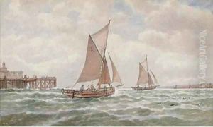 Leigh boats off Southend Pier