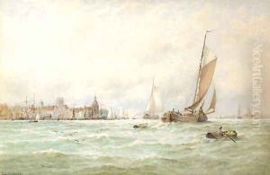 Fishing vessels off Dordrecht harbour