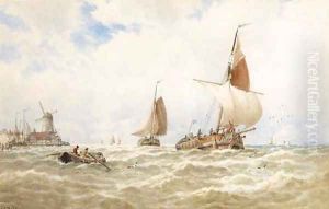 Fishing vessels off the Dutch coast