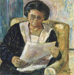 Reading A Newspaper by Istvan Nagy