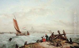 Off a Dutch Port, 1872 by John James Wilson