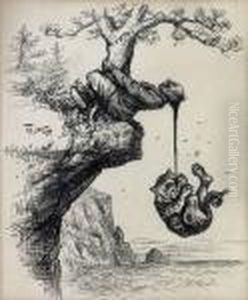 At Last The Democatic Tiger Has Something To Hang On by Thomas Nast