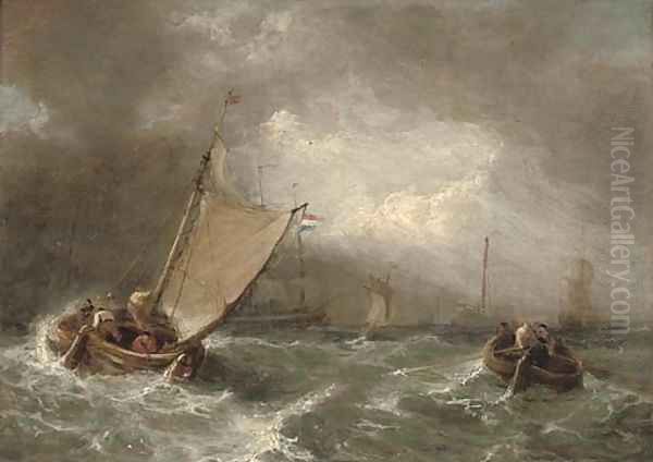 Shortening sail in a squall - view 1