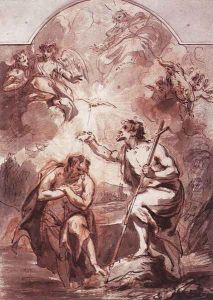 Baptism of Christ in the Jordan 1716 by Jacob de Wit
