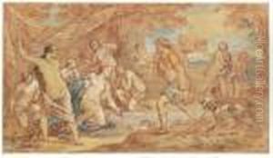 Diana And Actaeon by Charles Joseph Natoire