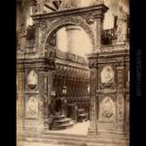 Venezia Interno Della Chiesa Di S by Carlo Naya