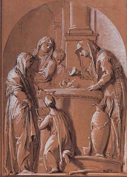 Vestal Virgins sacrificing at an altar - view 1