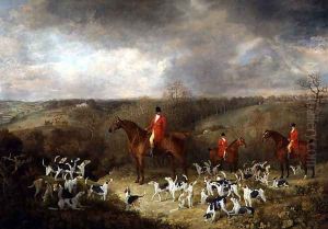Lord Glamis and his Staghounds, 1823 by Dean Wolstenholme, Snr.
