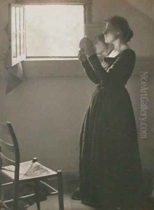 Girl with a Mirror, 1898 by Clarence Henry White