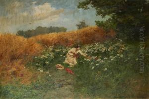 Grevinnan Esterhazy Plockar Vallmoblommor
