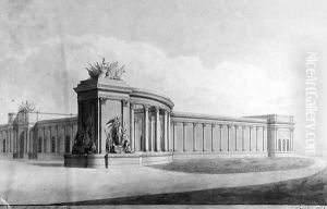 Perspective View of an Entrance Pier at the House, 1815 by Benjamin Dean Wyatt